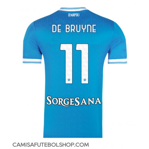 Camisa de time de futebol SSC Napoli Kevin De Bruyne #11 Replicas 1º Equipamento 2025-26 Manga Curta